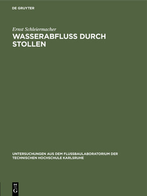 cover image of Wasserabfluss durch Stollen